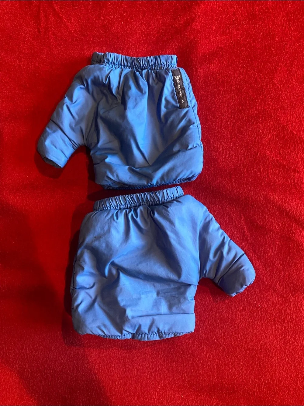Armani Junior Bright Blue Padded Kids Mittens